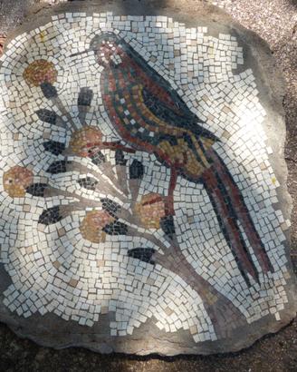 Mosaico "Uccello sul ramo" cm. 82x68- cod.16