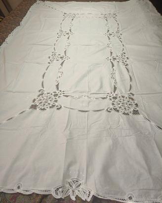 tovaglia in cotone con pizzo rinascimento 
