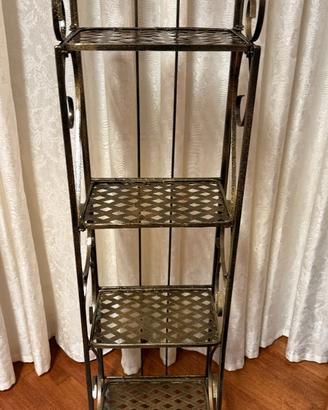 Antico Scaffale in ferro battuto anni 50 4 mensole