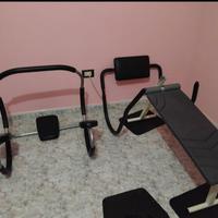 Panca regolabile e due attrezzi per Addominali