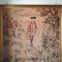 Quadro Arazzo scena di caccia a cavallo