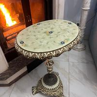 Tavolino vintage ceramica Alfa, fatto a mano