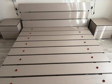 Letto matrimoniale Flou Tadao con 2 comodini Flou