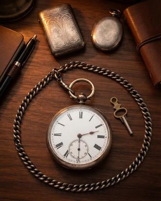 Orologio da tasca in Argento 835fine '800