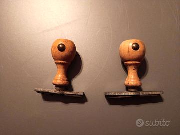 Coppia di timbri vintage