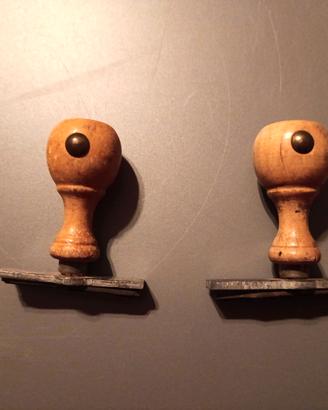 Coppia di timbri vintage