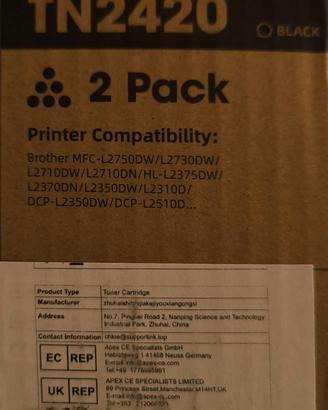 Toner Brother TN2420 nero