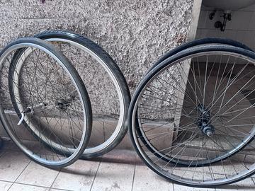 2 coppie ruote bici 28”