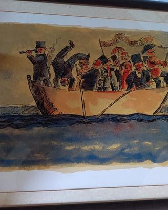 Litografia Enrico Baj ( Milano 1924 Vergiate 2003)