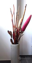 Bouquet decorativo bastoni e fiori secchi