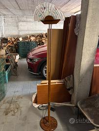 Lampada vintage con diffusore a ventaglio in vetro