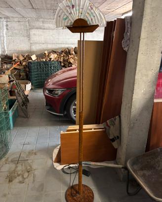 Lampada vintage con diffusore a ventaglio in vetro