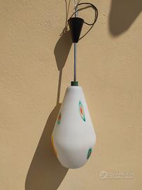 Lampadario vetro opalino Murano 