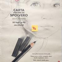 Album da disegno 35x50 Carta spolvero giallino g90