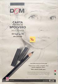 Album da disegno 35x50 Carta spolvero giallino g90