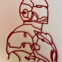 Iron Man – decorazione in stampa 3D rossa
