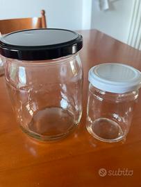 Vasetti in vetro dimensioni 156ml o 580ml e tappo