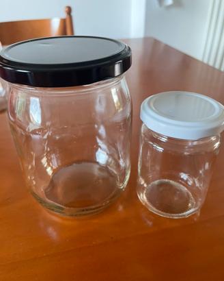 Vasetti in vetro dimensioni 156ml o 580ml e tappo