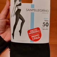 2 collant nero 1/2 S/M  50 den