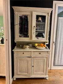 Credenza con cristalliera bianca shappy chic 2 ant