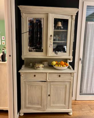 Credenza con cristalliera bianca shappy chic 2 ant