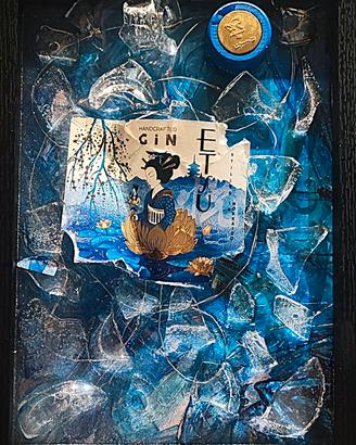 QUADRO VINTAGE BOTTIGLIA GIN