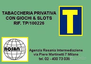Tabaccheria privativa giochi (rif. tp/100226)