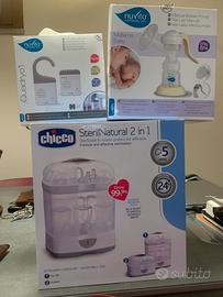 Sterilizzatore,tiralatte e radioline.