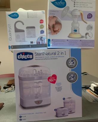 Sterilizzatore,tiralatte e radioline.