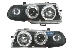 FARI OPEL ASTRA F 94-98 ANGEL EYES FONDO NERO H1-H