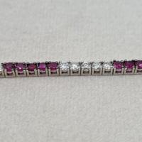 Bracciale Tennis in Oro 18 kt con Rubini e Diamant