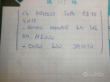 Cambio manuale 6m 4x4 citroen c4 aircross 1.8 hdi