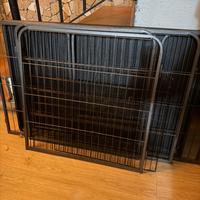 Gabbia per cane in metallo con vassoio (robusta)