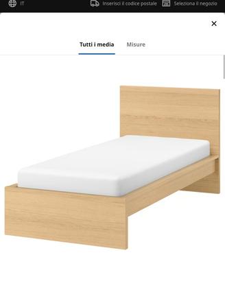 Struttura letto singolo Ikea Malm