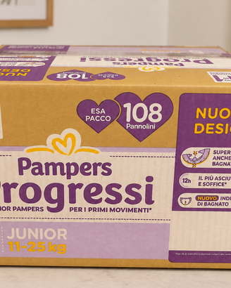 Pampers Progressi 5 Junior – 108 pannolini