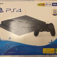 PS4 slim nera 500gb un joystik+un gioco