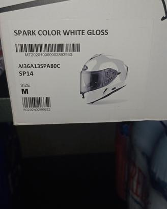 Casco Airoh Spark color white gloss taglia M