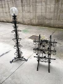 Porta bottiglie ferro battuto