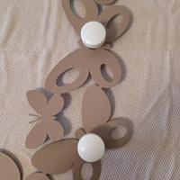 Appendiabiti da parete decorativo farfalle 