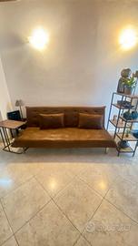 Divano  marrone click clak letto