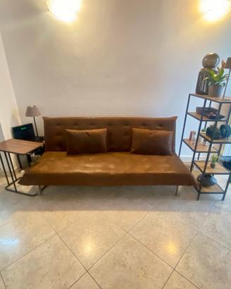 Divano  marrone click clak letto