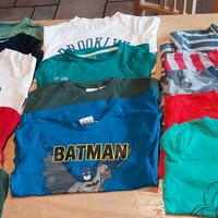 Set 14 t shirt manica lunga tg  110/116 bambino