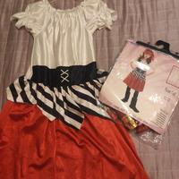 Vestito Carnevale pirata bambina 8-10 anni