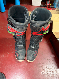 Stivali Alpinestart Tech 7 Black Red Green