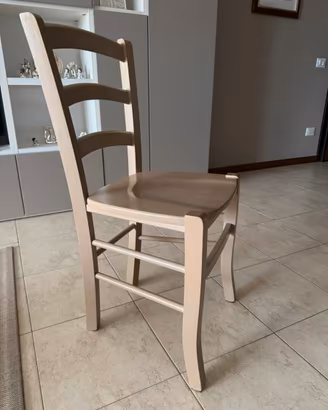 Set 3 sedie in legno