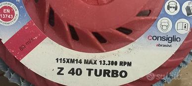 Disco Abrasivo lamellare Z40 turbo