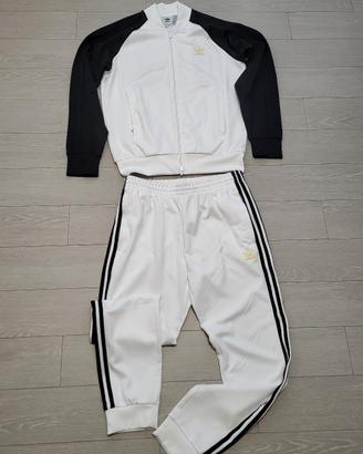 Tuta Adidas Originals – Bianca e Nera – Logo Oro –