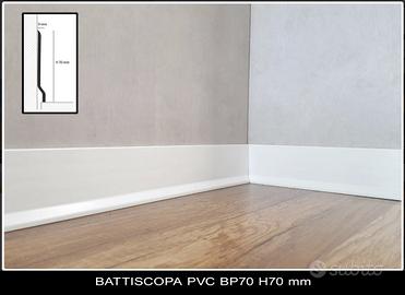 Battiscopa PVC H70 Bianco – Nuovo! Prezzo: 1 €/m
