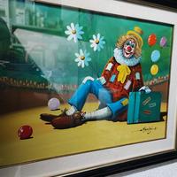 Quadro Firmato autore Angelo Manini Clown Autentic
