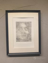 Incisione calcografica acquaforte cera molle